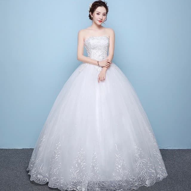 Wedding Dress Princess New Lace Up Ball Gowns Wedding Dresses Bride Flower Dresses