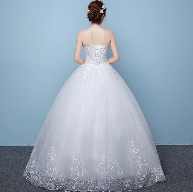 Wedding Dress Princess New Lace Up Ball Gowns Wedding Dresses Bride Flower Dresses