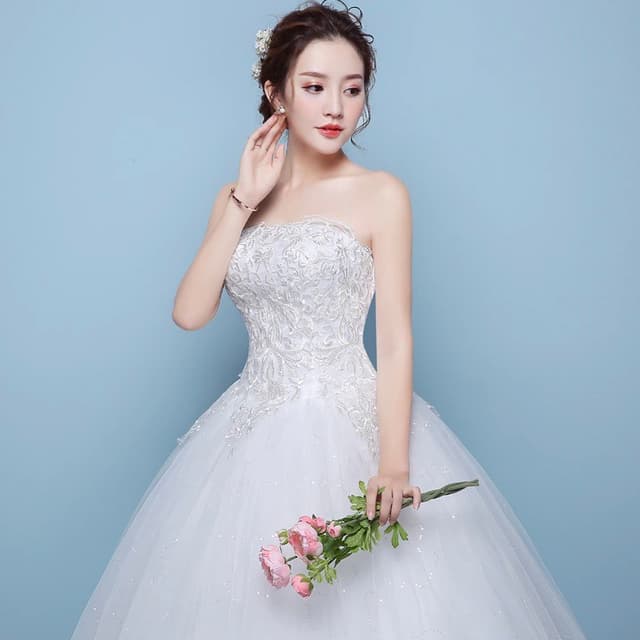 Wedding Dress Princess New Lace Up Ball Gowns Wedding Dresses Bride Flower Dresses