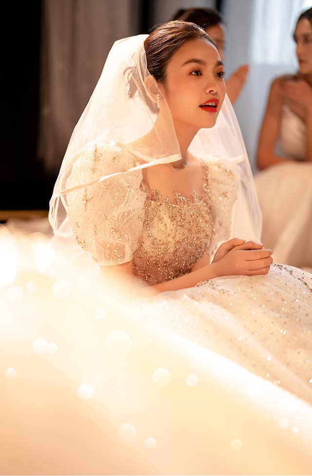 Wedtire Wedding Dress Small Train With Bow Luxury Long Sleeve Lace Handmade Mermaid Style No. Fairytale
