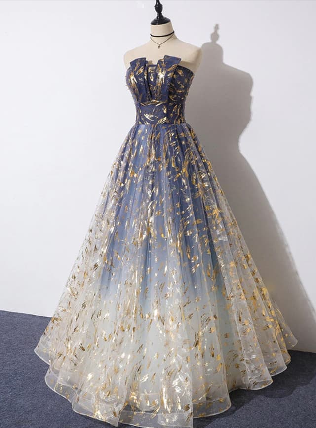 Formal Evening Dress Sexy Strapless A-line Party Prom Dresses Evening Dresses