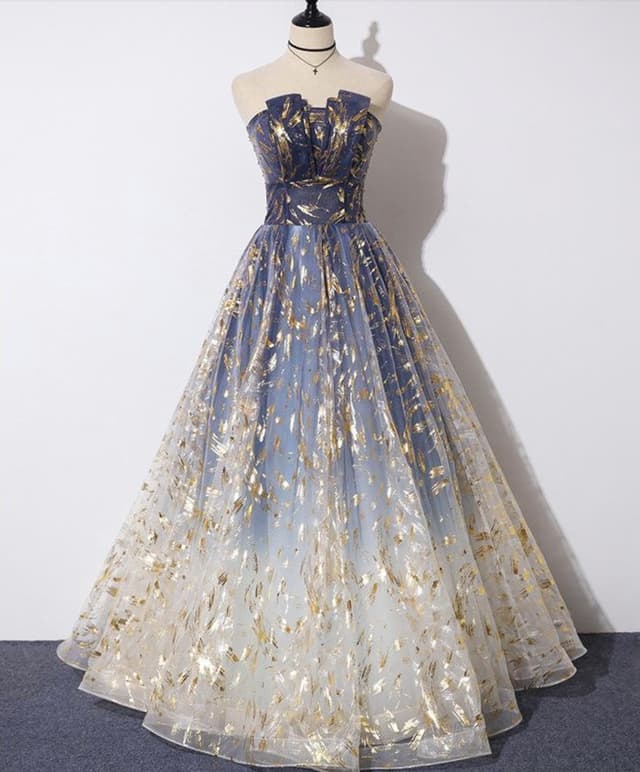 Formal Evening Dress Sexy Strapless A-line Party Prom Dresses Evening Dresses