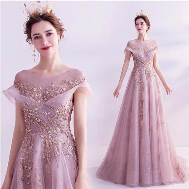 Luxury Party Prom Formal Evening Dress Court Train A-line Sexy Illusion Evening Dress