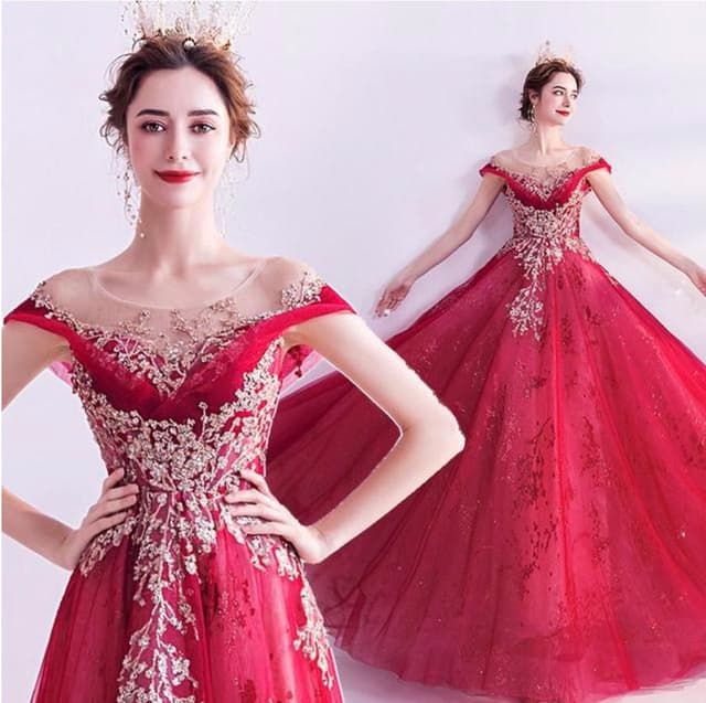 Luxury Party Prom Formal Evening Dress Court Train A-line Sexy Illusion Evening Dress