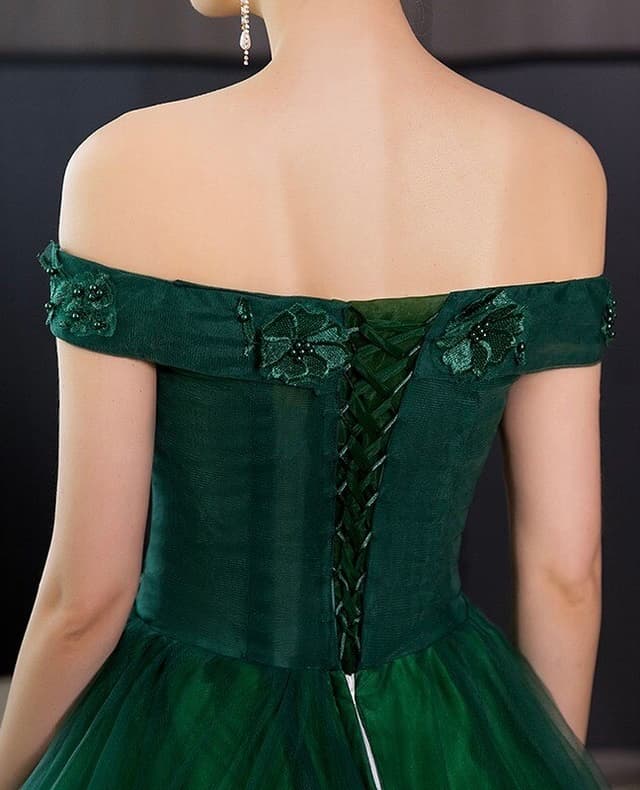 Green Quinceanera Dress Emerald Party Prom Off The Shoulder Ball Gown Wedding Dress