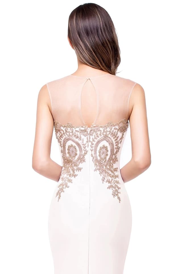 Hot Sale Ivory Mermaid Wedding Dress Illusion Neck Applique Sleeveless Mariage Bridal Gown