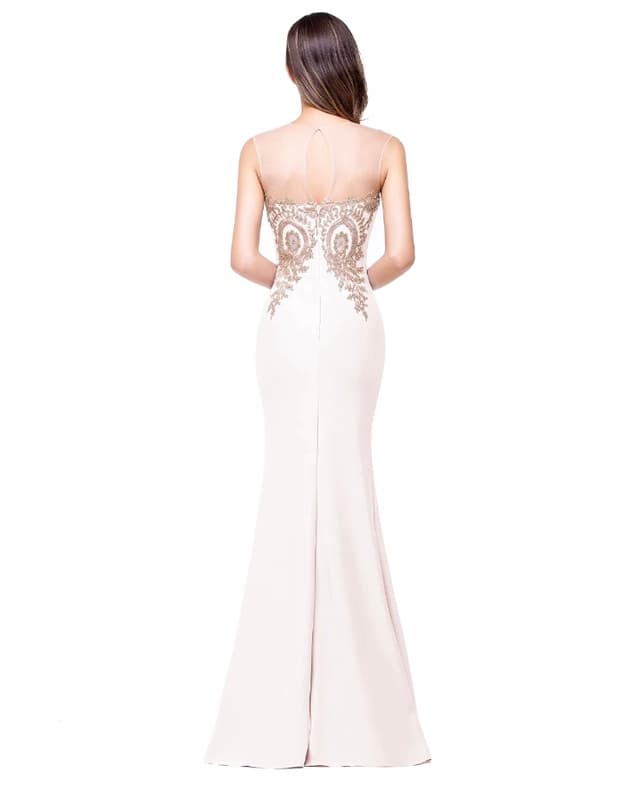 Hot Sale Ivory Mermaid Wedding Dress Illusion Neck Applique Sleeveless Mariage Bridal Gown