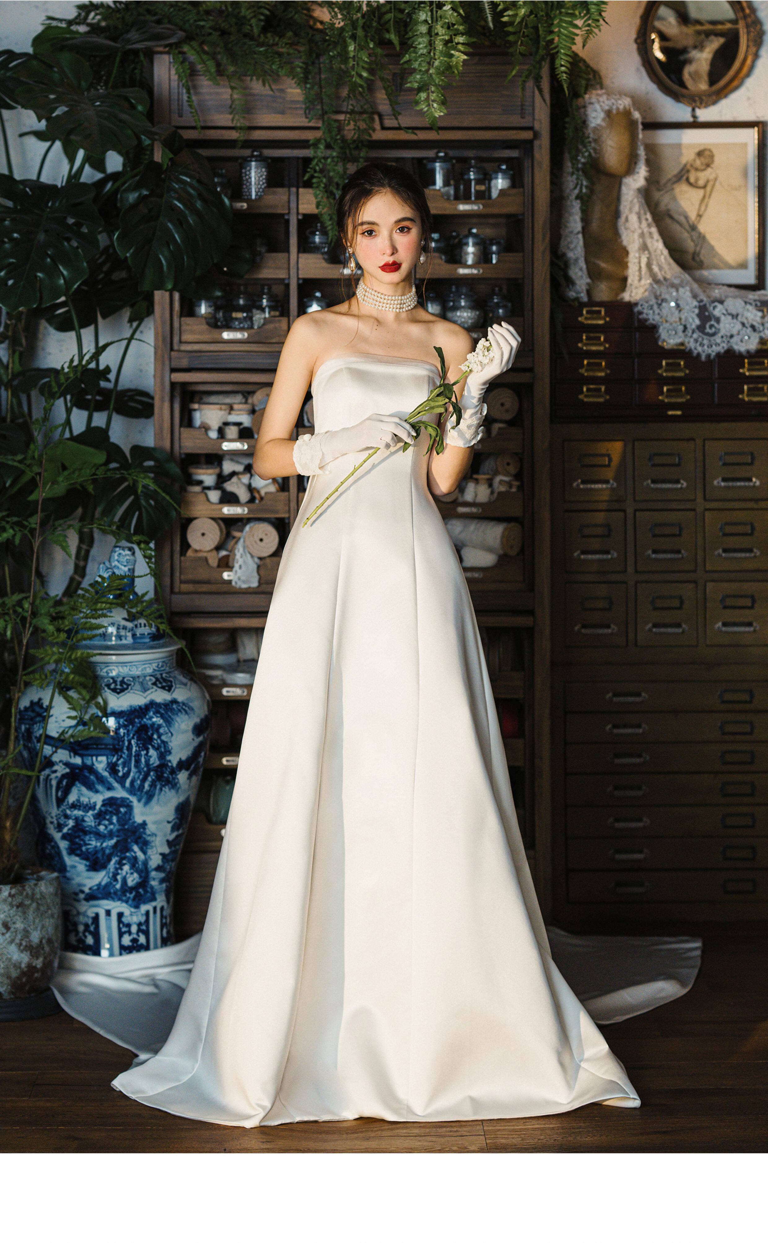 Wedtire Original Style No. Summer Sunset - French Satin Wedding Gown